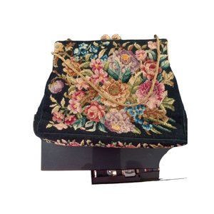 Walborg Multi color Tapestry Petit Point Evening Bag Vintage